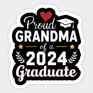 proud grandma graduate class of 2024 funny senior Sticker